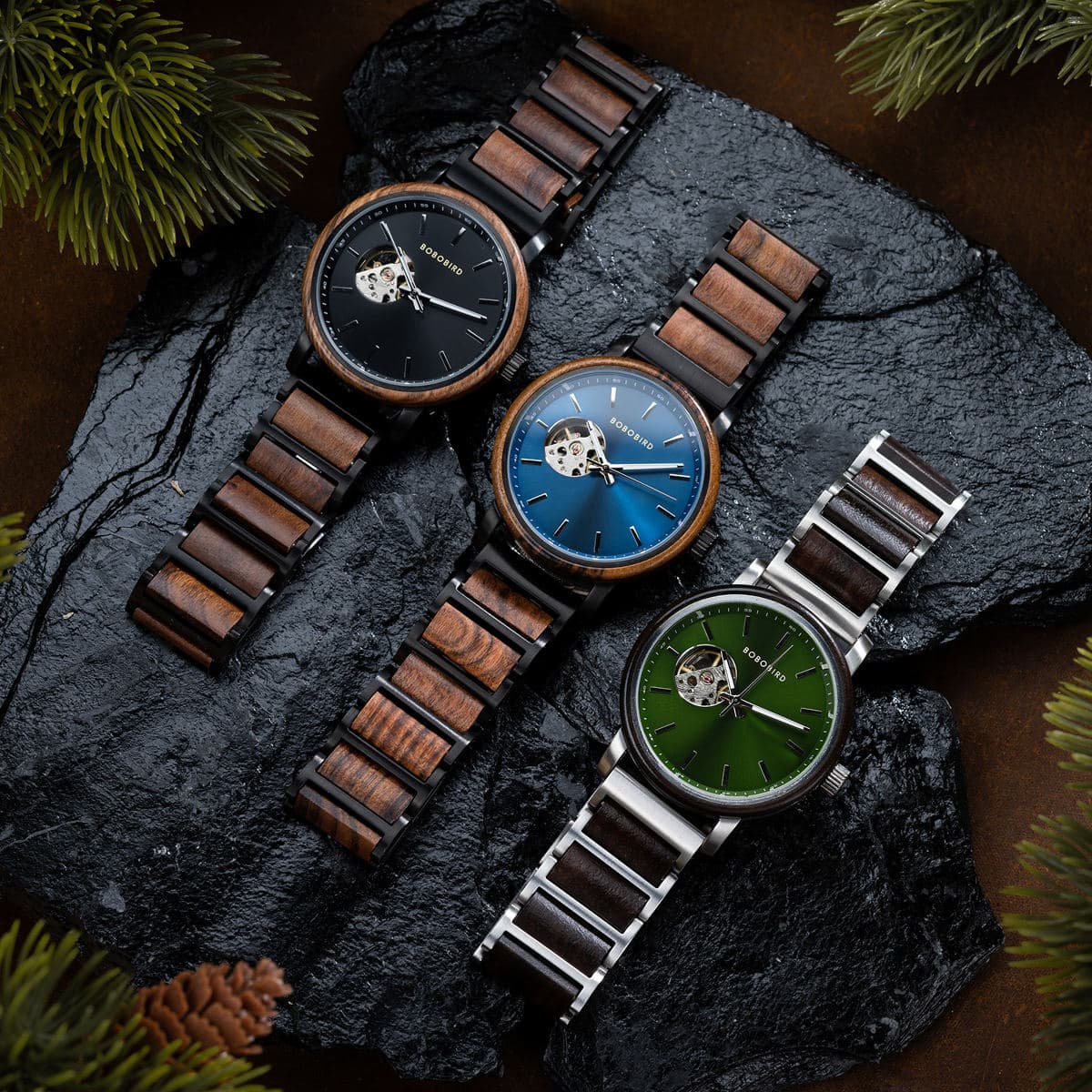 zegarek drewniany. Dubaj (m2) - 44 mm