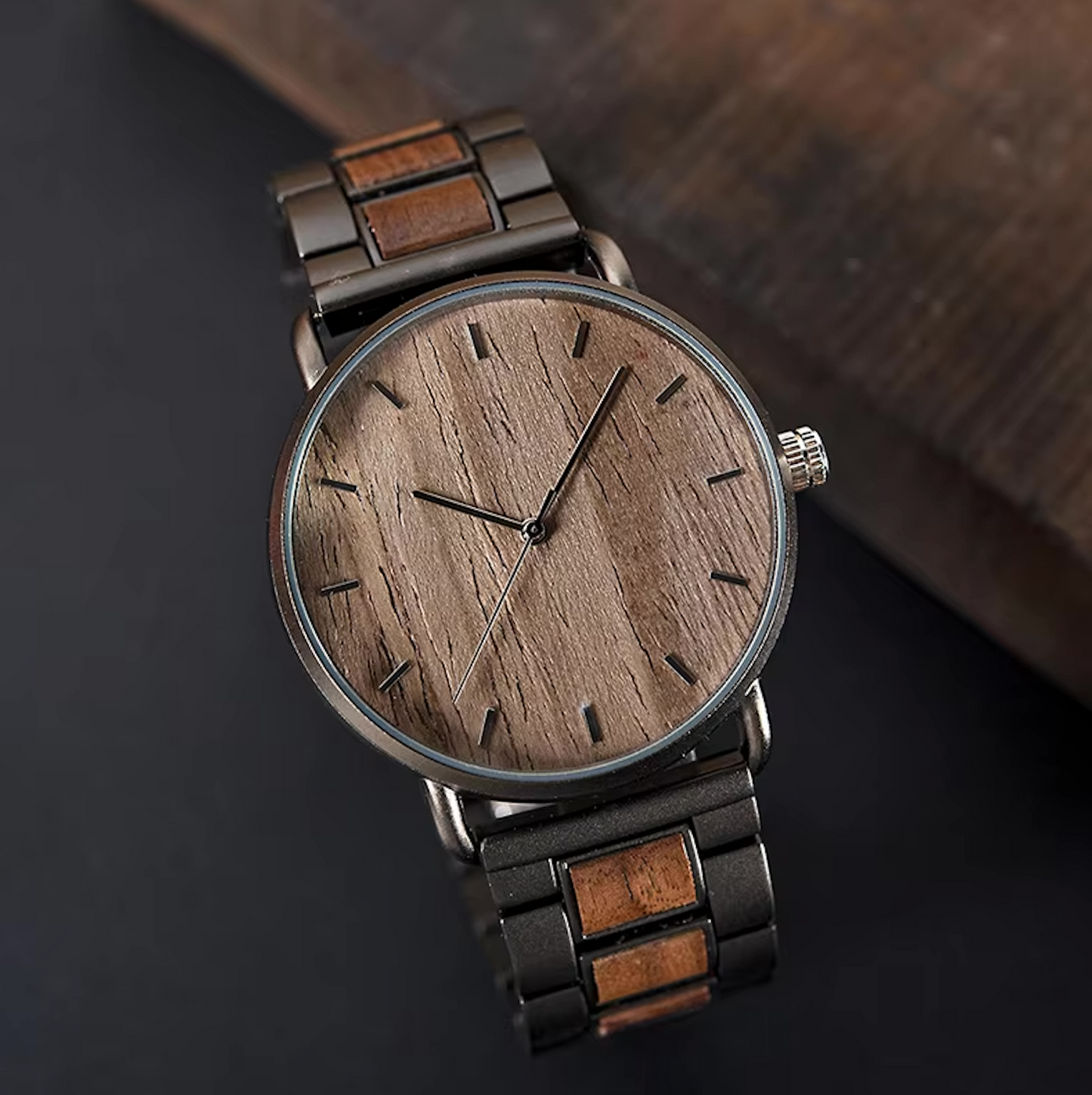 zegarek drewniany. Bilbao (m2) - 43 mm