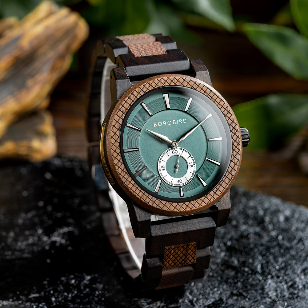 zegarek drewniany. Ateny (m2) - 43 mm