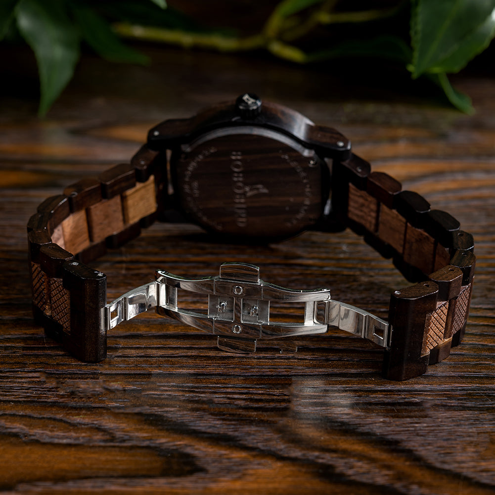 zegarek drewniany. Ateny (m2) - 43 mm