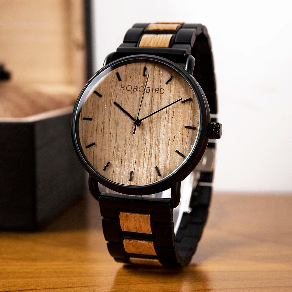 zegarek drewniany. Bilbao (m3) - 43 mm