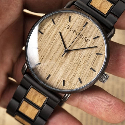 zegarek drewniany. Bilbao (m3) - 43 mm