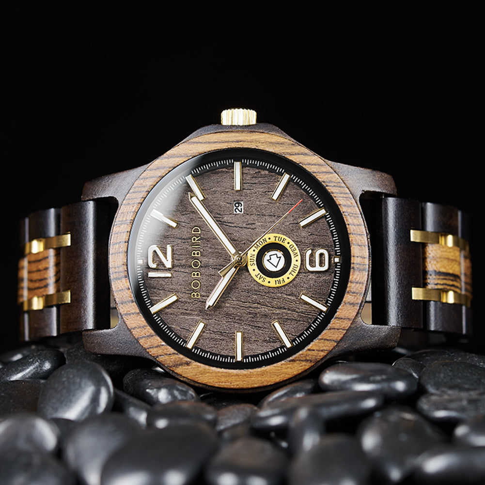 zegarek drewniany. Zurych (m3) - 44 mm