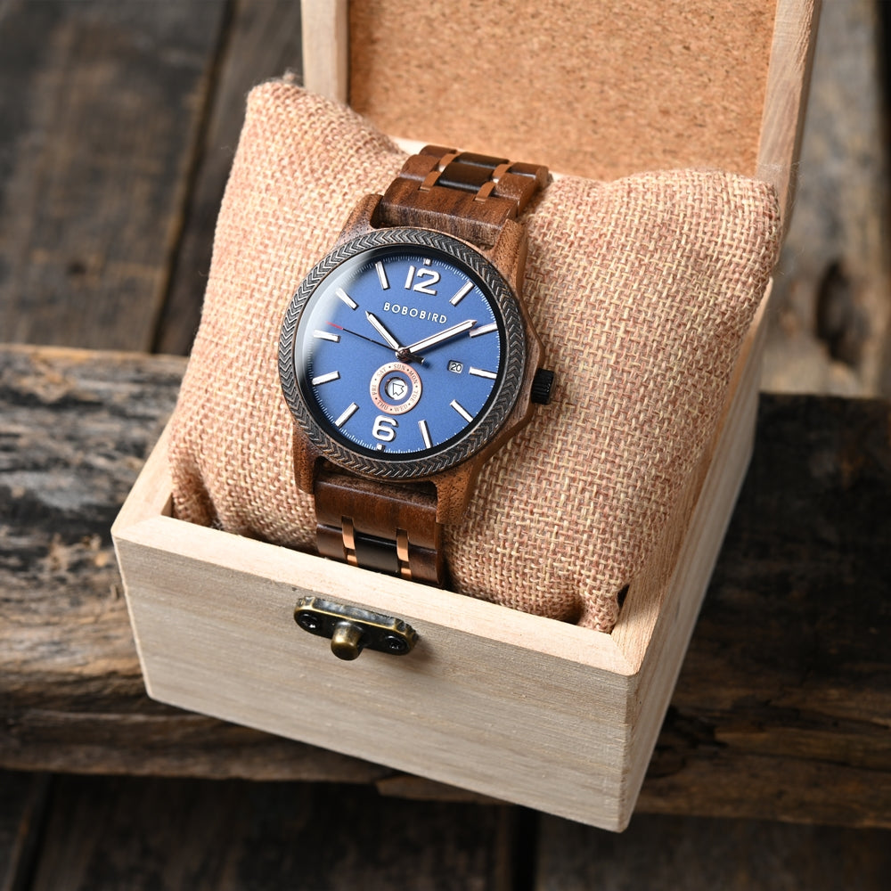 zegarek drewniany. Zurych (m2) - 44 mm